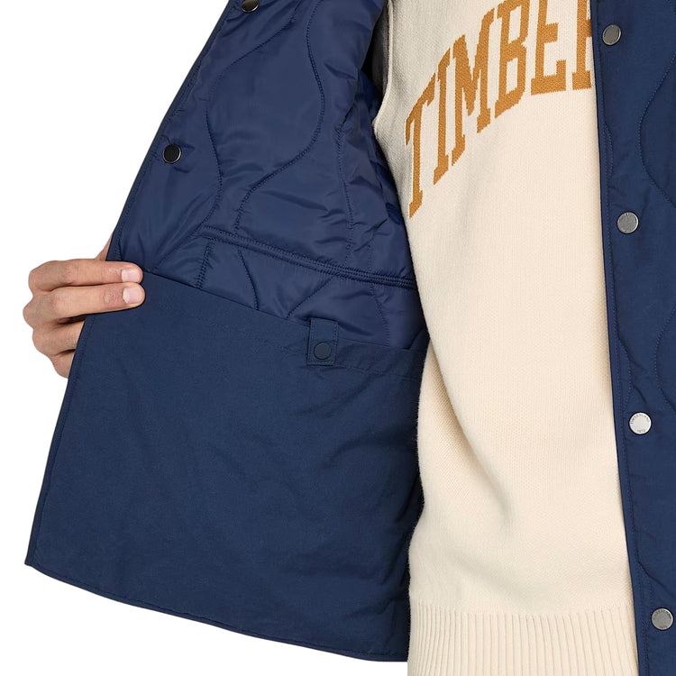 Giacca Uomo trapuntata Blu scuro dettaglio interno