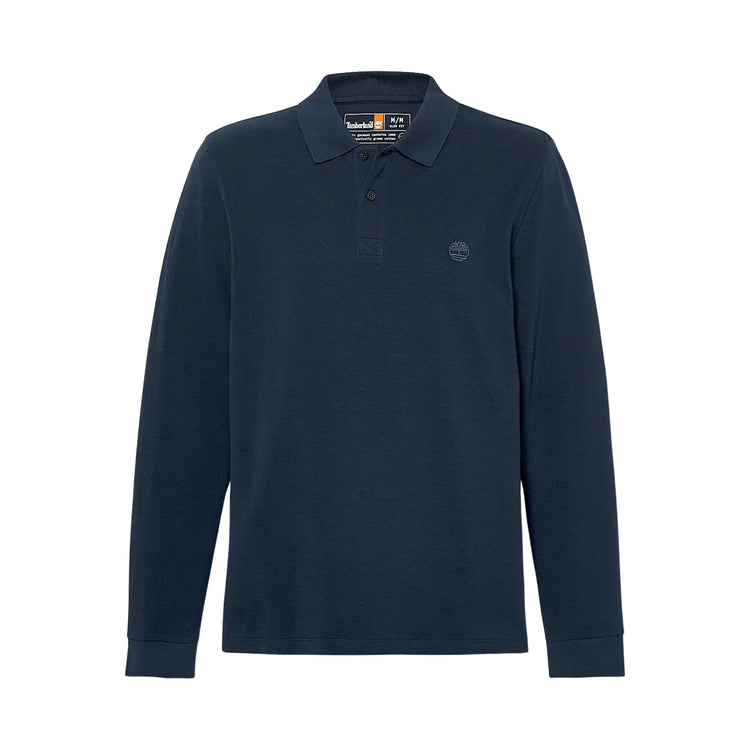 Polo Uomo Millers River a maniche lunghe Blu scuro