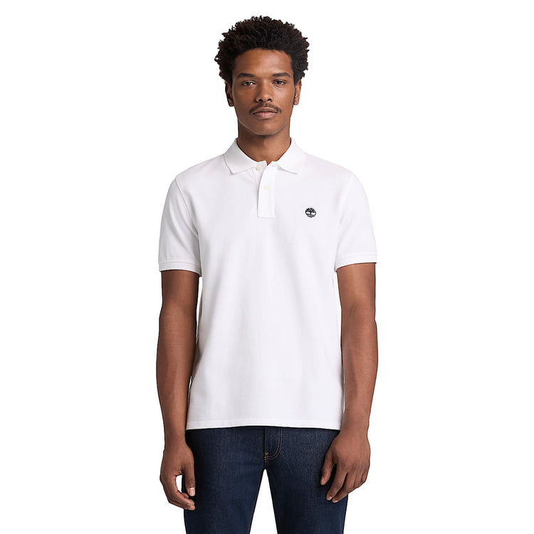 Polo Uomo a maniche corte Millers River Bianco modello frontale