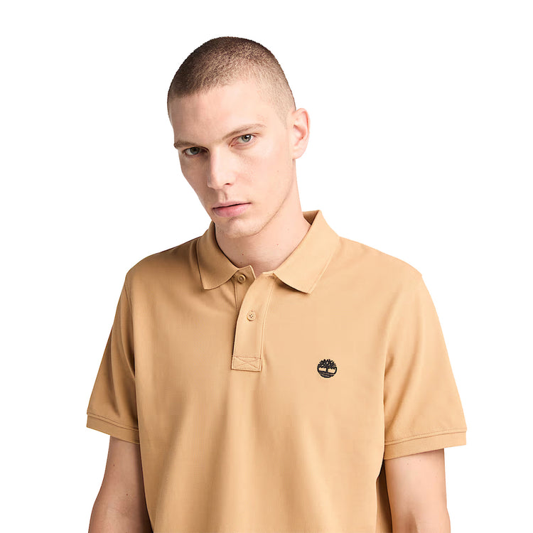 Polo in Piqué Uomo Millers River Giallo modello frontale ravvicinato