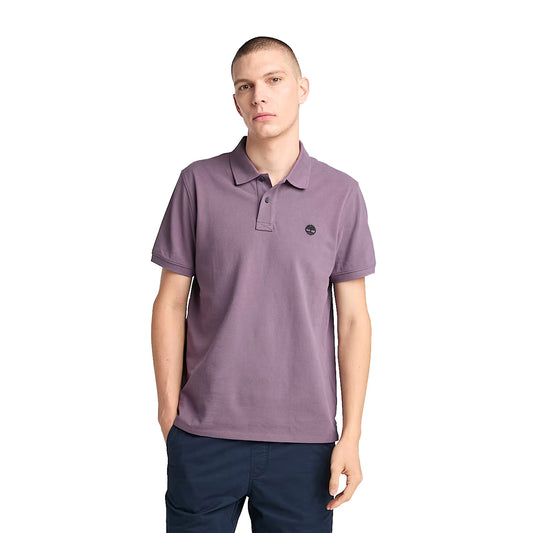 Polo in Piqué Uomo Millers River Viola modello frontale