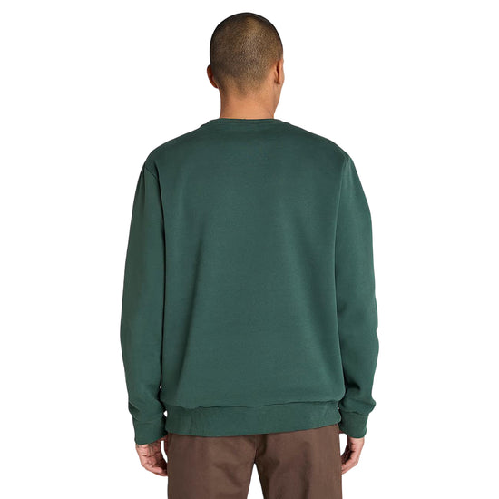 Felpa girocollo Uomo Hampton Verde modello retro