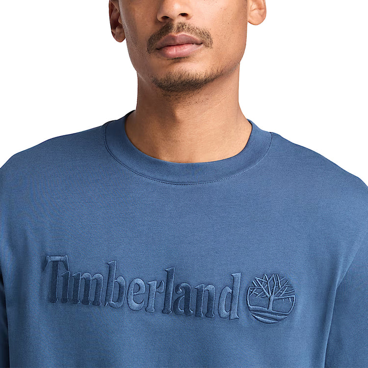 T-shirt Uomo Hampton Blu modello frontale ravvicinato