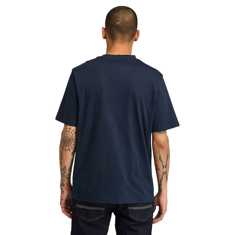 T-shirt Uomo a maniche corte Hampton Blu scuro modello retro