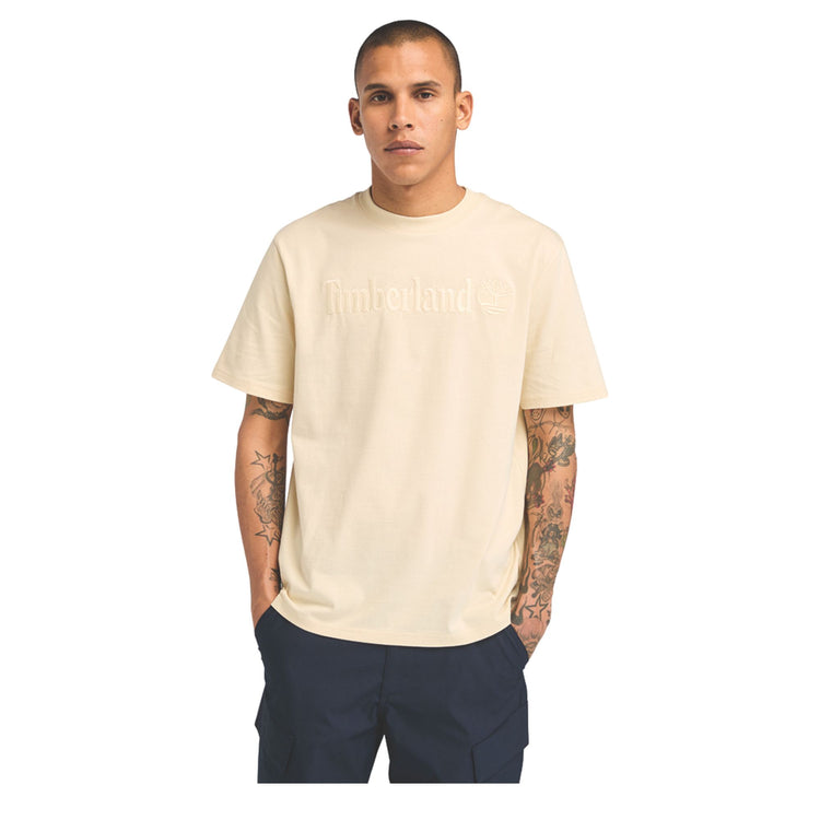 T-shirt Uomo a maniche corte Hampton Beige modello frontale