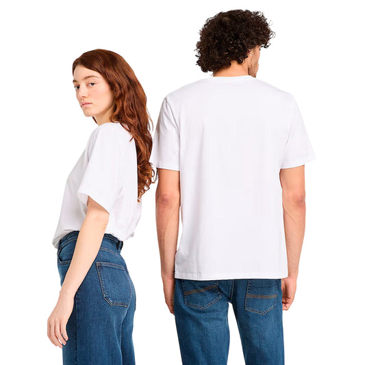 T-shirt Unisex Bianca con piccolo logo stampato modelli