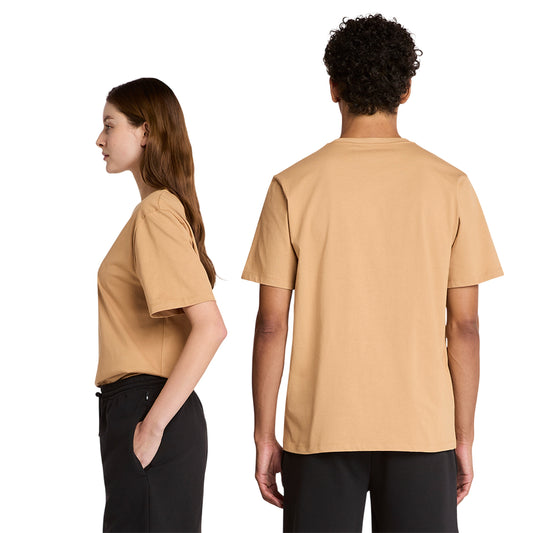 T-shirt Unisex Gialla con piccolo logo stampato modelli