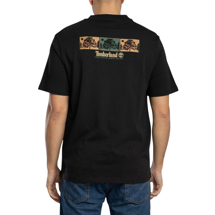 T-shirt Unisex Grafica triple tree Nero retro