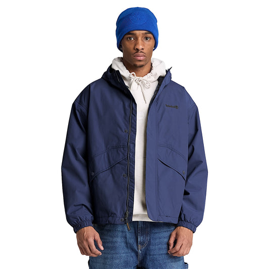 Giacca Uomo Shell Impermeabile Weatherline Blu modello frontale