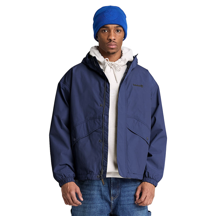 Giacca Uomo Shell Impermeabile Weatherline Blu modello frontale