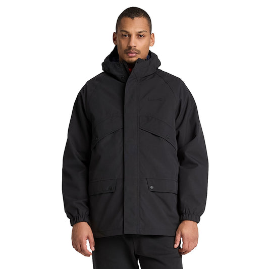 Parka Uomo Weatherline Archive-Inspired Nero modello frontale