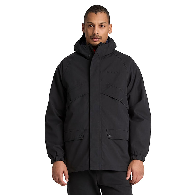 Parka Uomo Weatherline Archive-Inspired Nero modello frontale