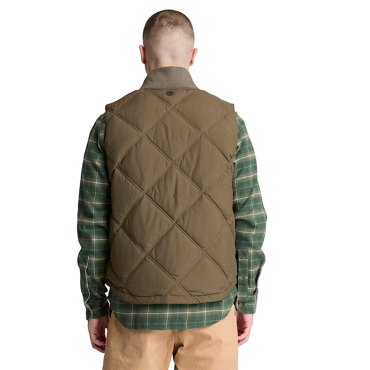 Gilet Uomo Imbottito 600 Sierra Cliff Verde scuro modello retro