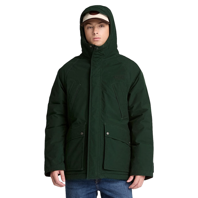 Parka impermeabile Uomo Verde scuro modella frontale