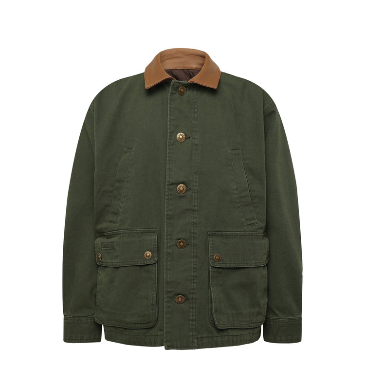 Giacca Uomo Verde con colletto a contrasto
