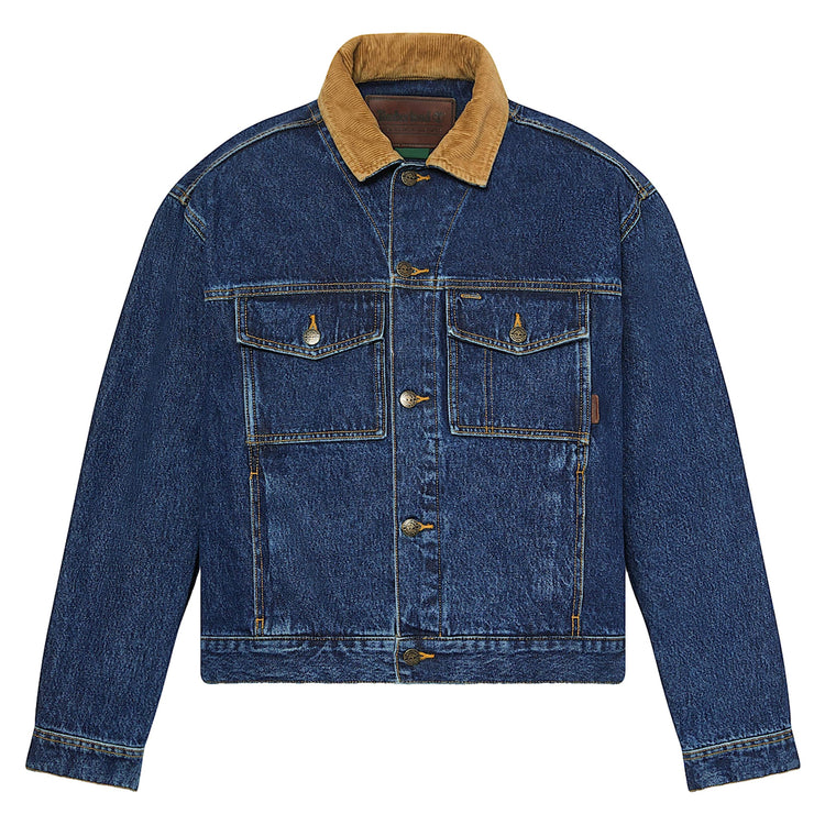 Giacca Uomo Trucker in denim blu scuro