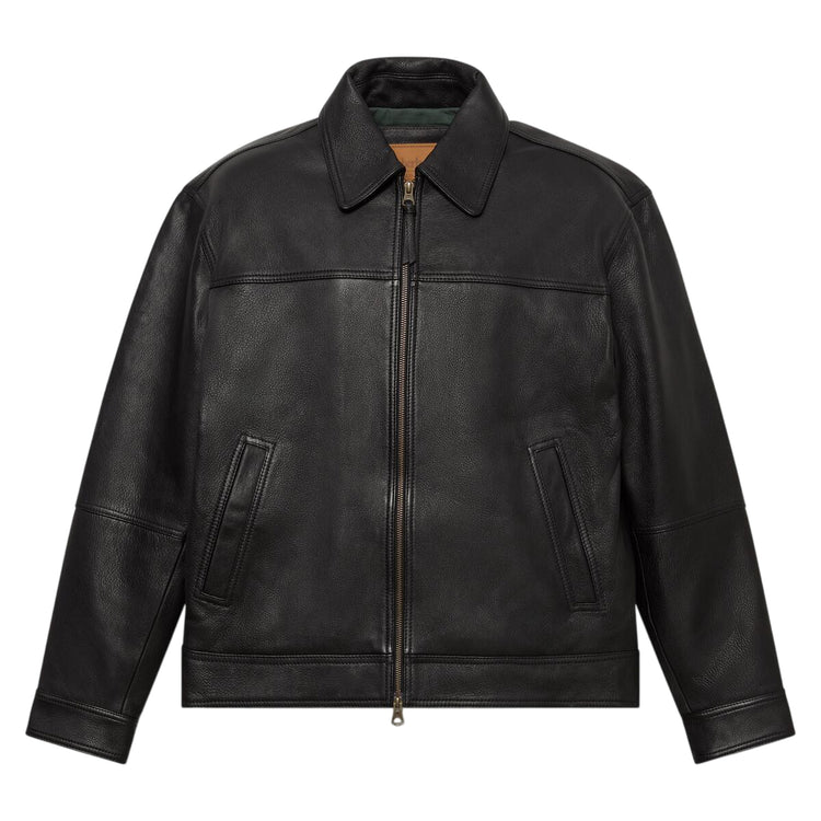 Bomber Uomo Stratham in pelle nera