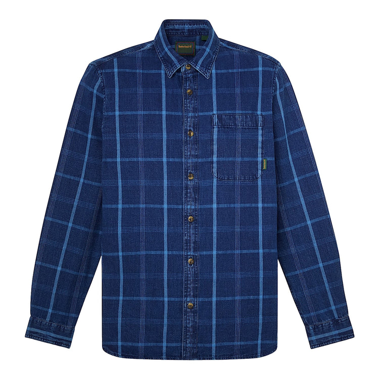 Camicia Uomo a quadri Blu scuro