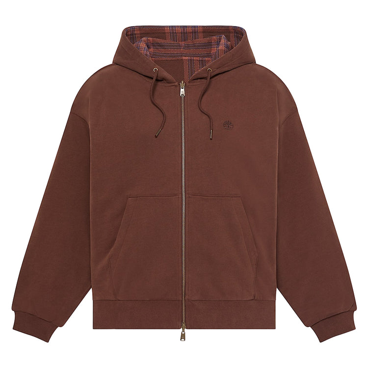 Felpa reversibile Uomo con cappuccio marrone