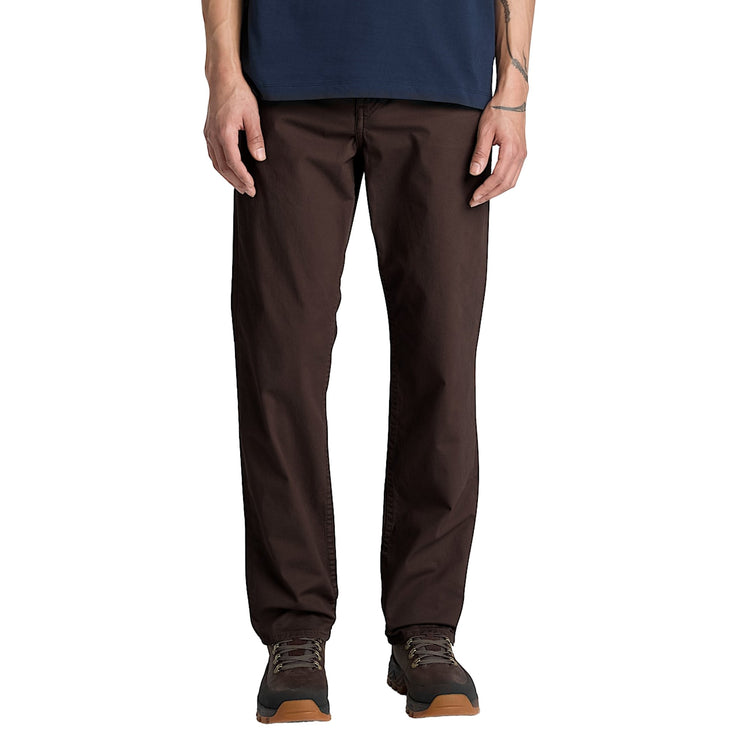Pantalone Uomo Sandown Cavalry in twill marrone modello frontale