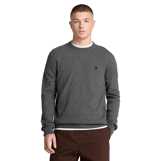 Maglione girocollo Uomo Cohas Brook Grigio modello frontale