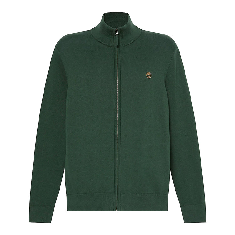 Maglione Uomo con zip intera Verde