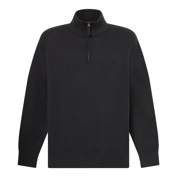 Maglione Uomo Williams River con zip 1/4 Nero