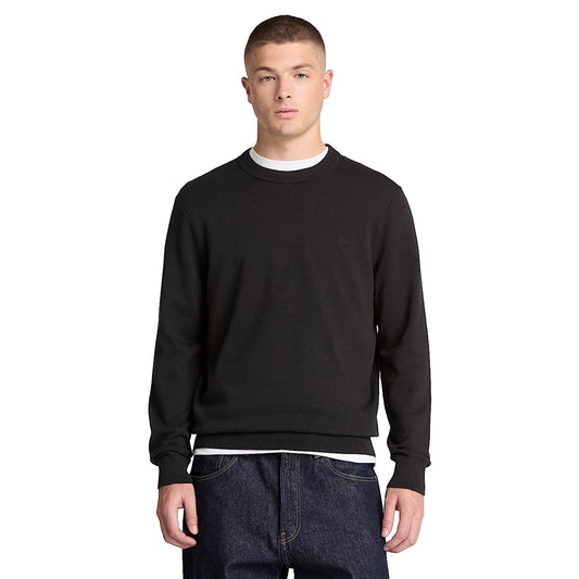 Maglione girocollo Uomo Williams River Nero modello frontale