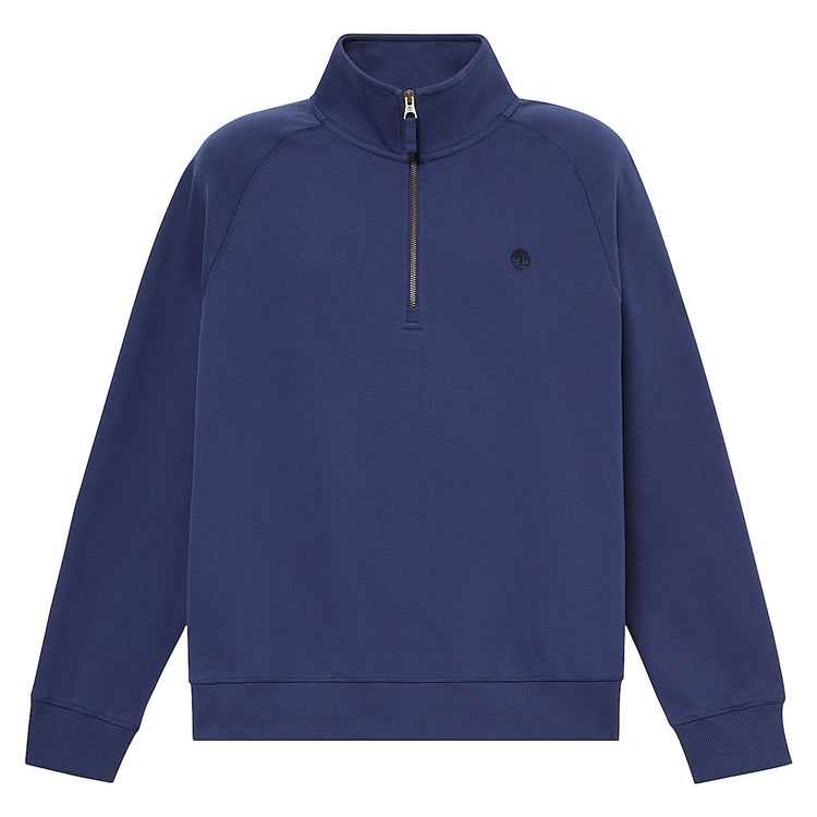 Felpa Uomo Exeter River con zip 1/4 blu