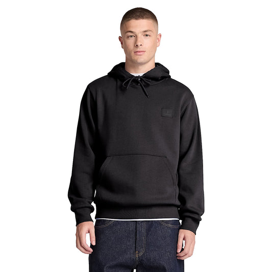 Felpa Uomo con logo piccolo in silicone Nero modello frontale
