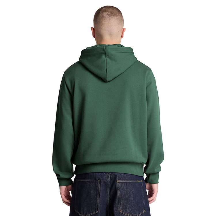 Felpa Uomo con logo piccolo in silicone Verde modello retro