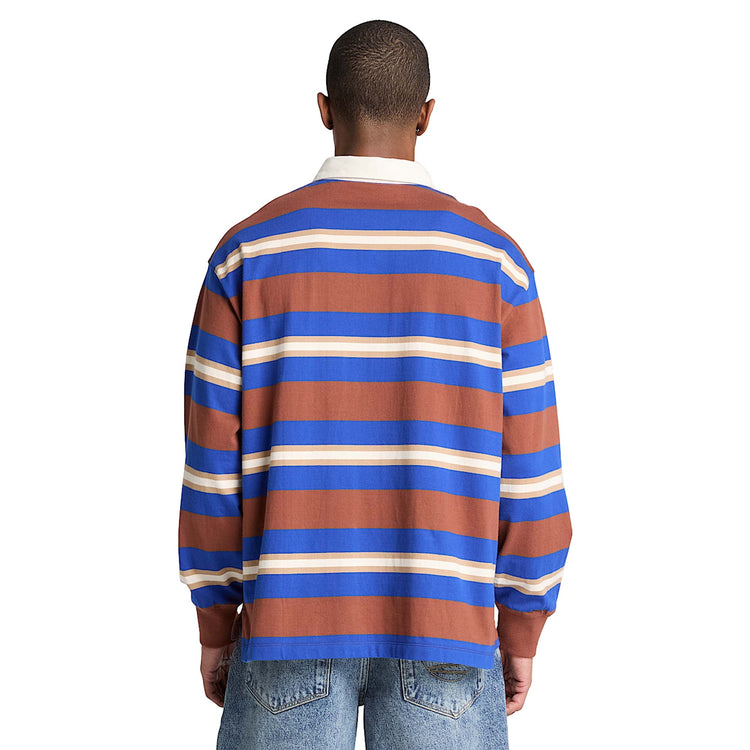 Polo Rugby Uomo manica lunga a righe modello retro