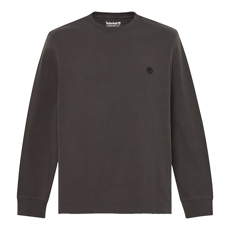 T-shirt Uomo Slim a manica lunga Nero vintage