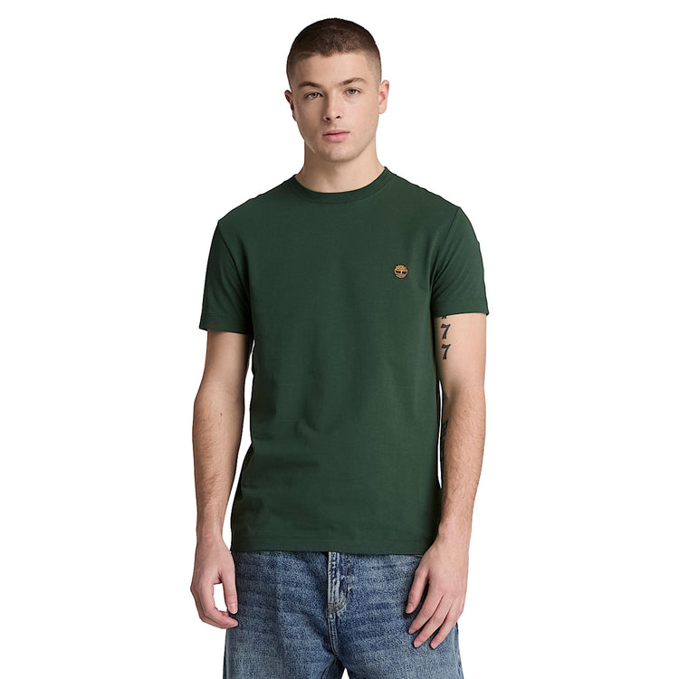 T-shirt Uomo Slim Dunstan River Verde modello frontale