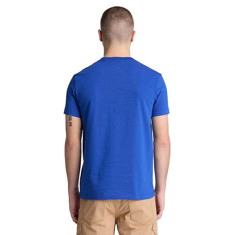 T-shirt Uomo Slim Dunstan River Blu modello retro