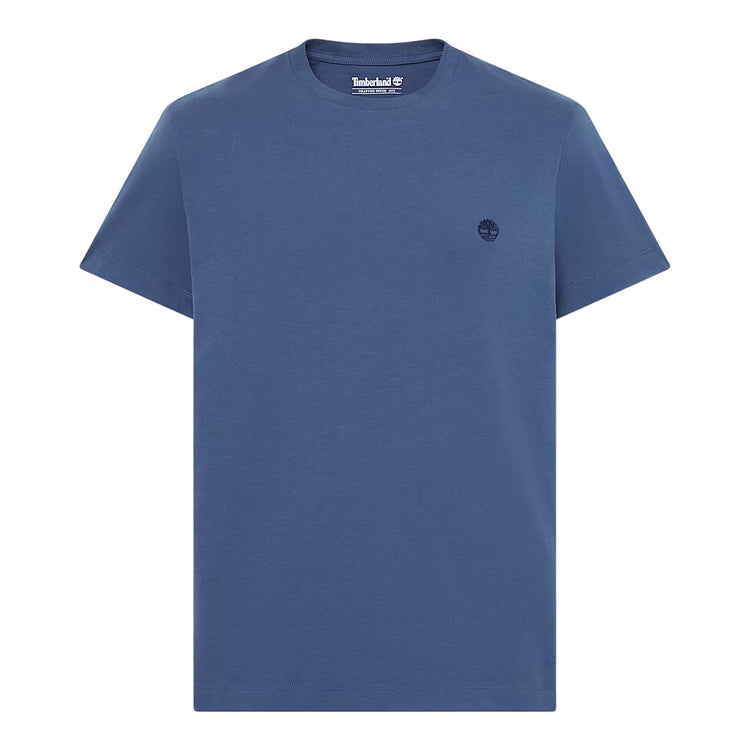T-shirt Uomo Azzurra, Dunstan River, con mini logo