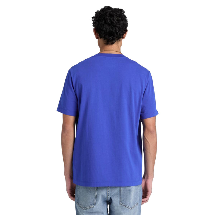 T-shirt Uomo con logo in silicone Blu modello retro