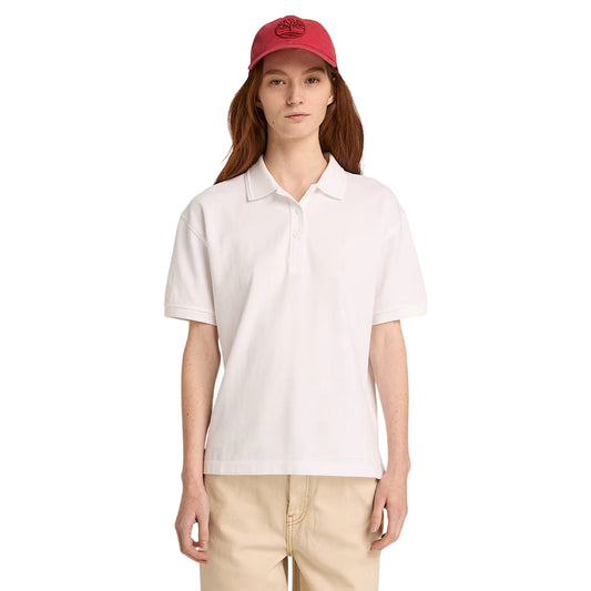 Polo in Piqué da Donna bianca