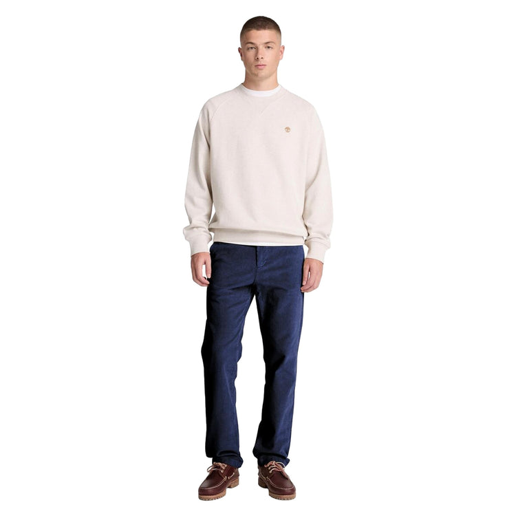 Pantalone Uomo Claremont in velluto a coste blu scuro modello intero frontale