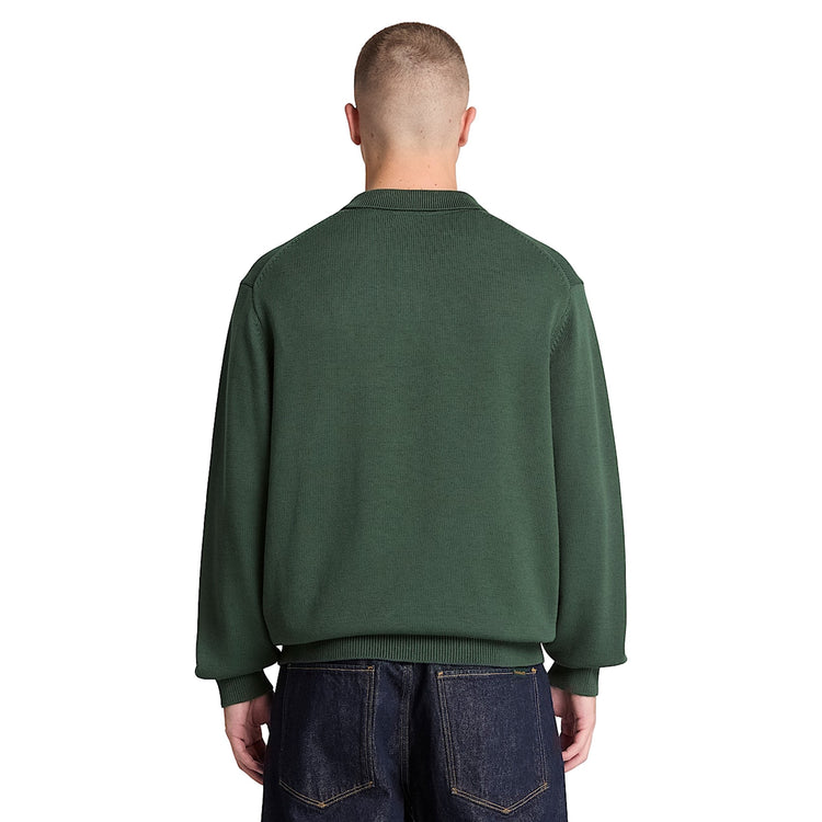 Maglione Uomo stile polo Williams River Verde modello retro