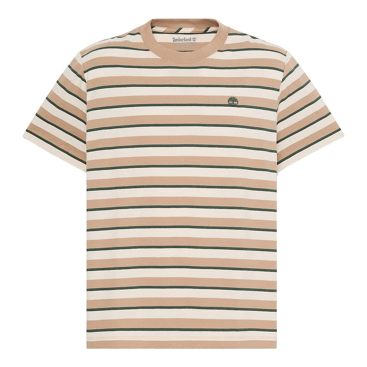 T-shirt Uomo dal design a righe Beige
