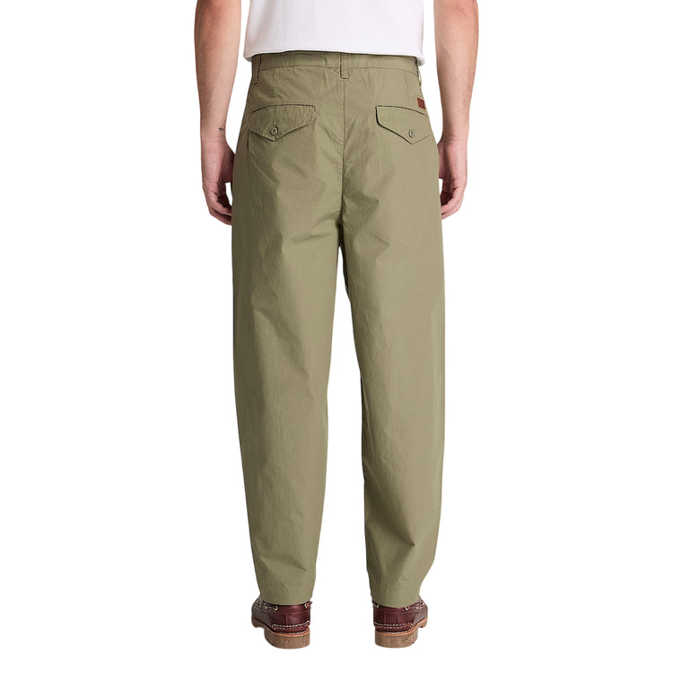 Pantaloni Uomo Claremont Verdi Plissettati