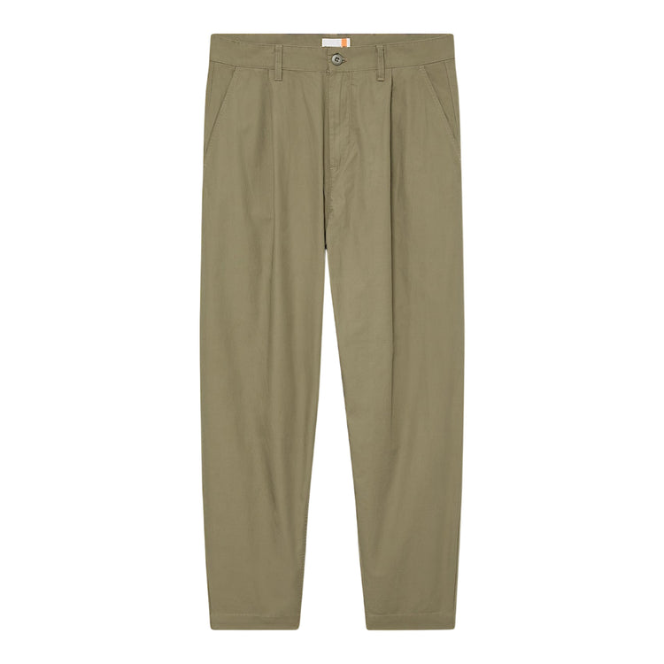 Pantaloni Uomo Claremont Verdi Plissettati