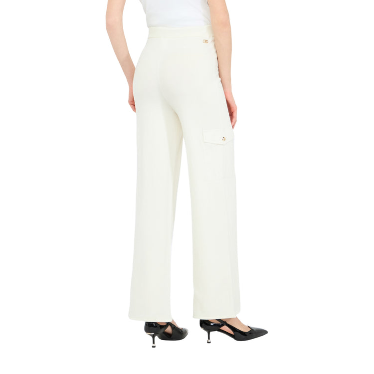 Pantaloni jogging Donna Bianco modella retro