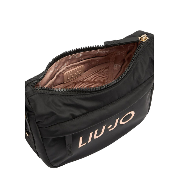Borsa Donna a tracolla media in nylon nero interno