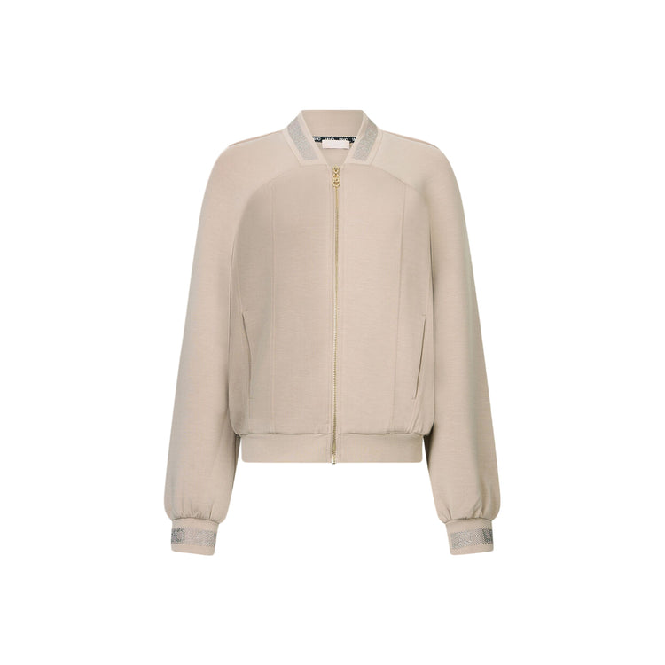 Felpa Donna con colletto bomber e zip