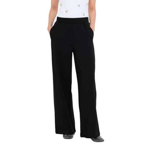Pantaloni jogging Donna Nero modella frontale