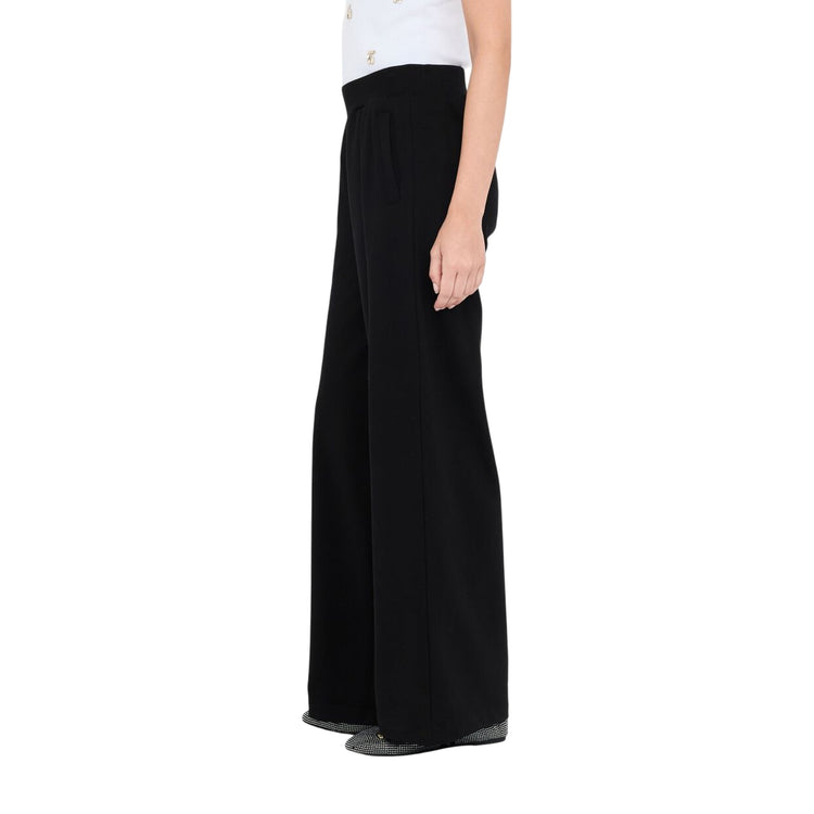 Pantaloni jogging Donna Nero modella laterale