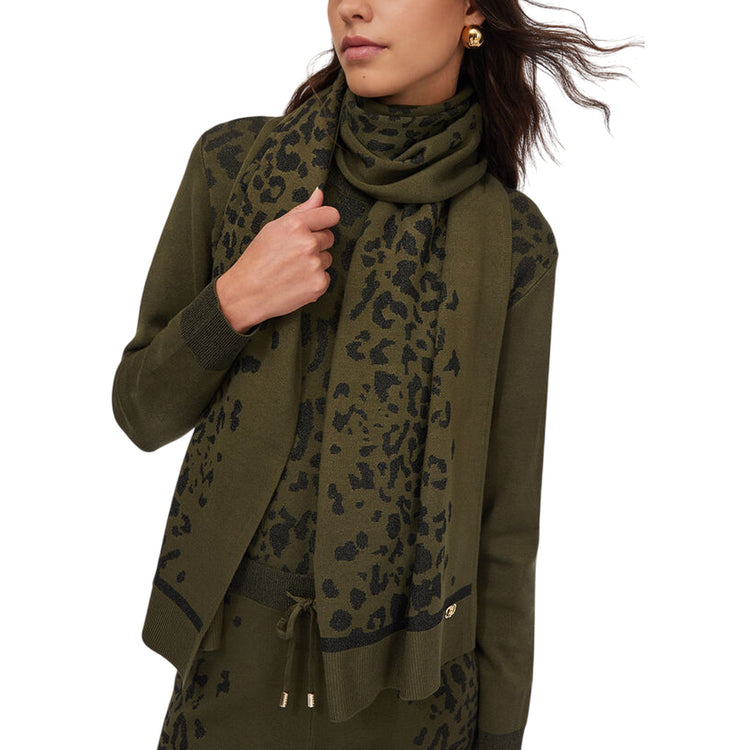 Sciarpa Donna con motivo animalier jacquard modella