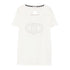 T-shirt Donna con logo con strass e perline Bianco
